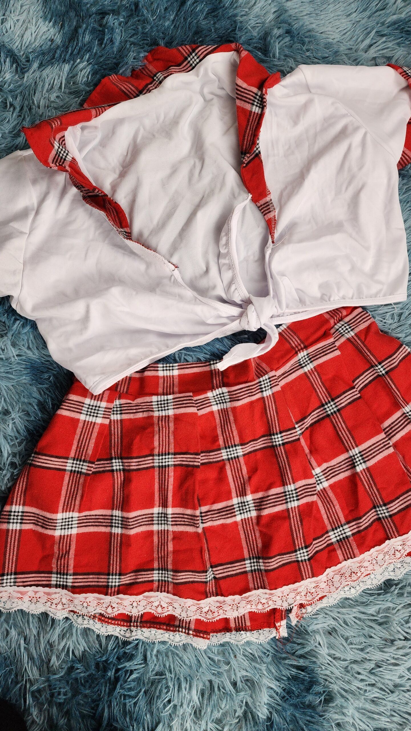 Conjunto colegiala con falda